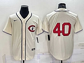 Men's Chicago Cubs #40 Willson Contreras 2022 Cream Field of Dreams Cool Base Stitched Baseball Jersey,baseball caps,new era cap wholesale,wholesale hats